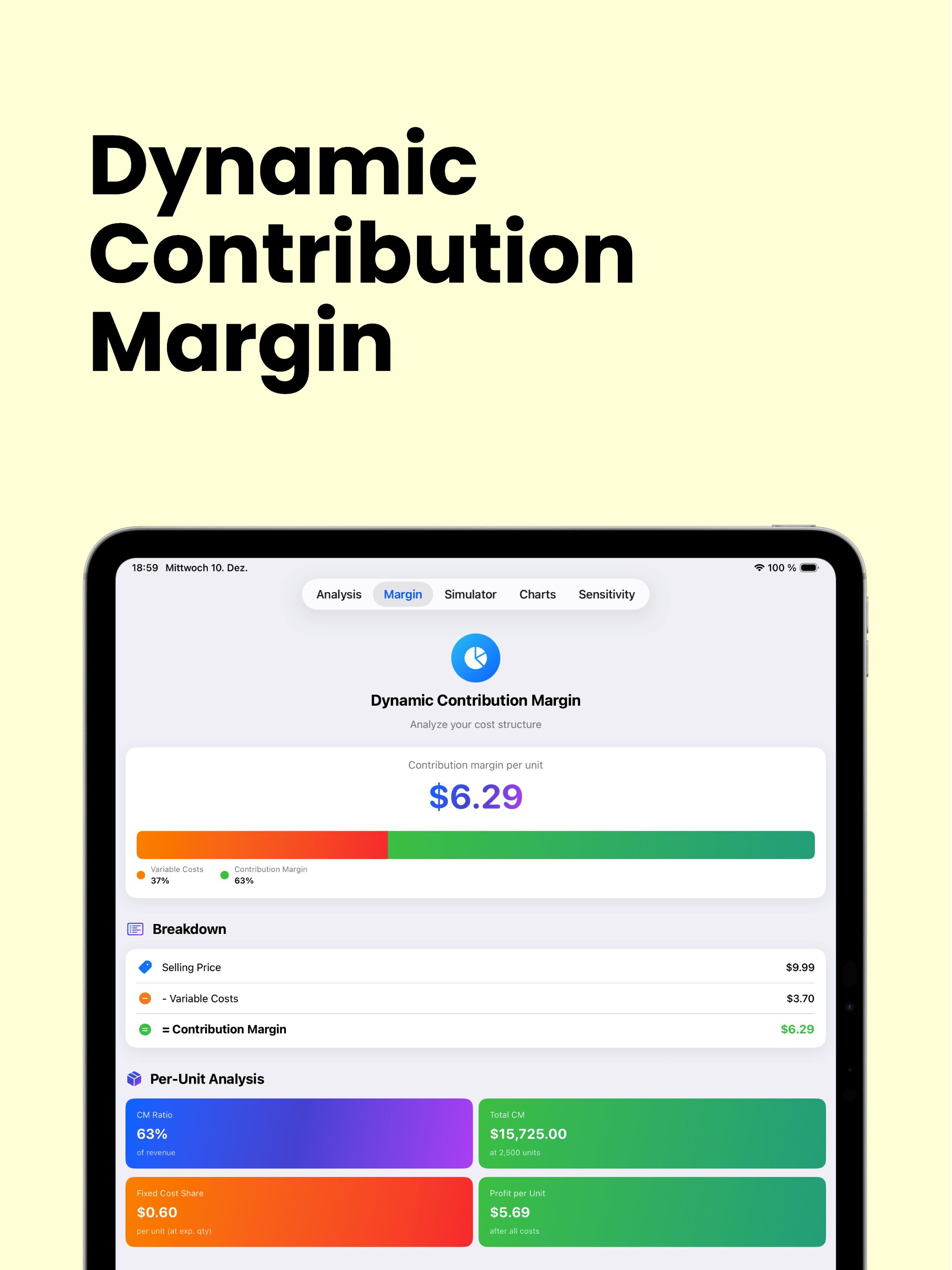 BreakEven-light iPad - Break-Even Point